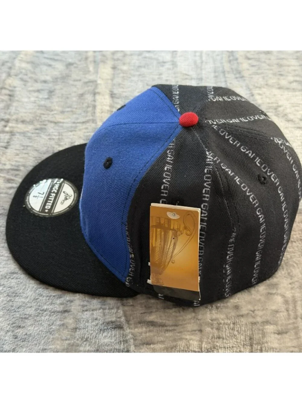 Headgear Classics Pac-Man Money Bag Fitted Hat 7 1/8 Black Blue Red HGC Fitted